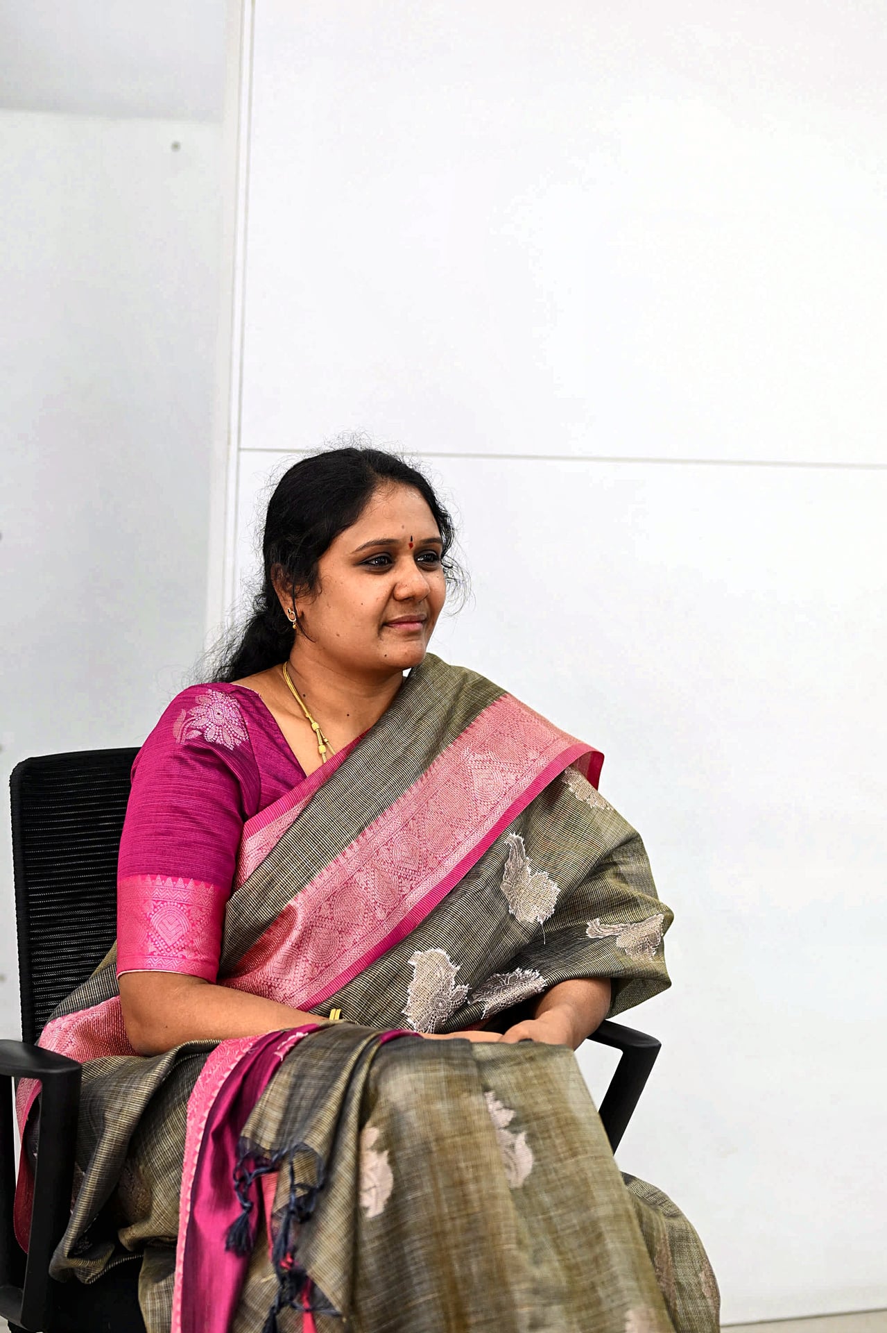 A Yajur Public School founder at a parents' meeting