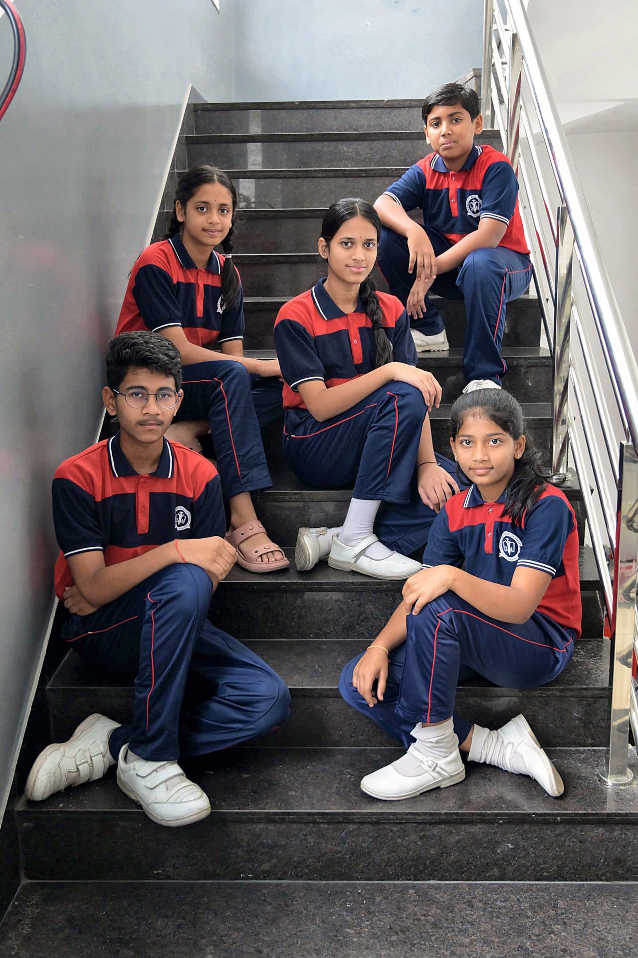 Secondary students at Yajur Public School