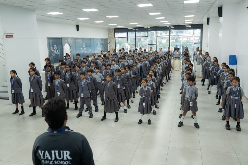 Students learning at Yajur Public School Warangal